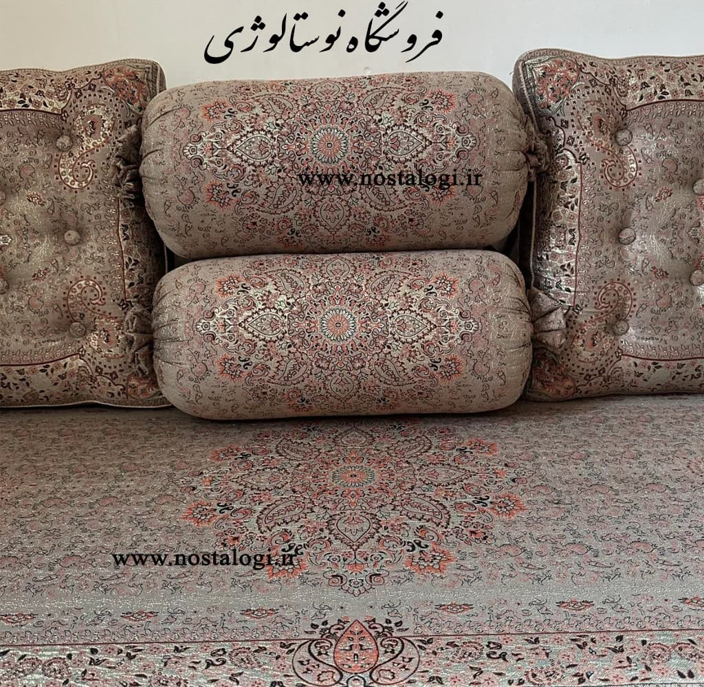 شاهنشین طرح اطلس رنگ کرم — تصویر ۴