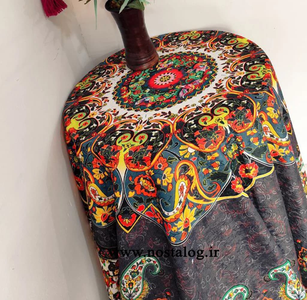 رومیزی 6 نفره طرح ترمه نسترن — تصویر ۴