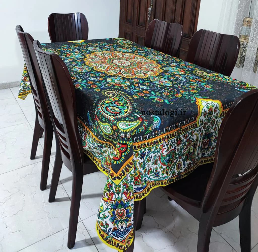 رومیزی 6 نفره طرح ترمه افشار — تصویر ۵