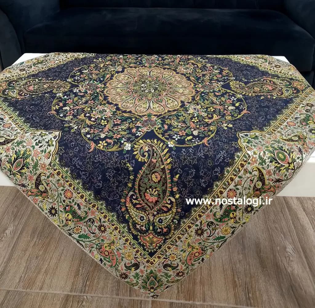 رومیزی ترمه 1*1 طرح افشار در 8 رنگ — تصویر ۵