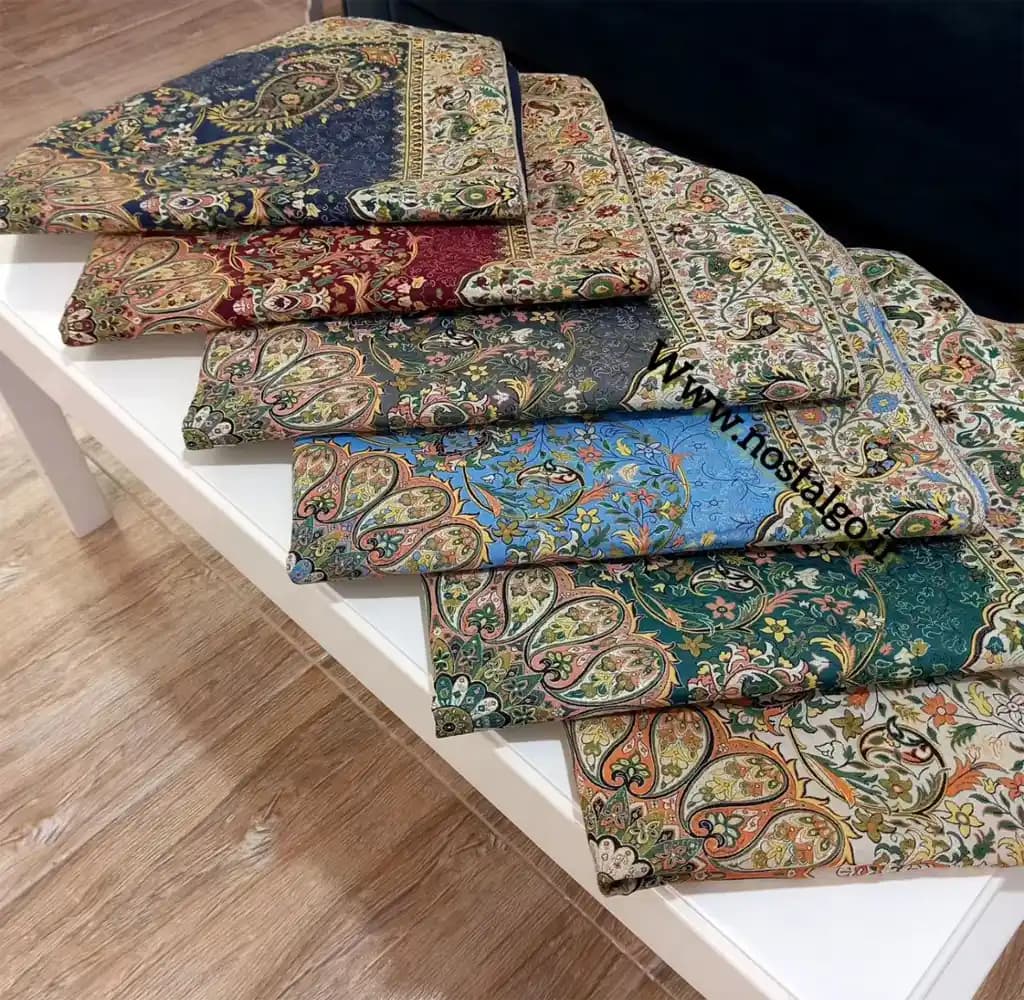 رومیزی ترمه 1*1 طرح افشار در 8 رنگ — تصویر ۸
