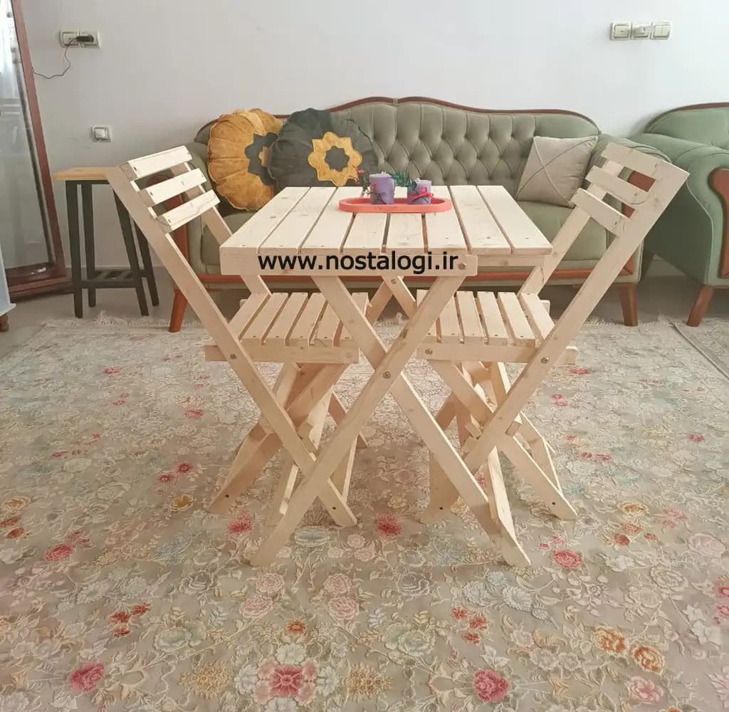 میز تاشو چوبی