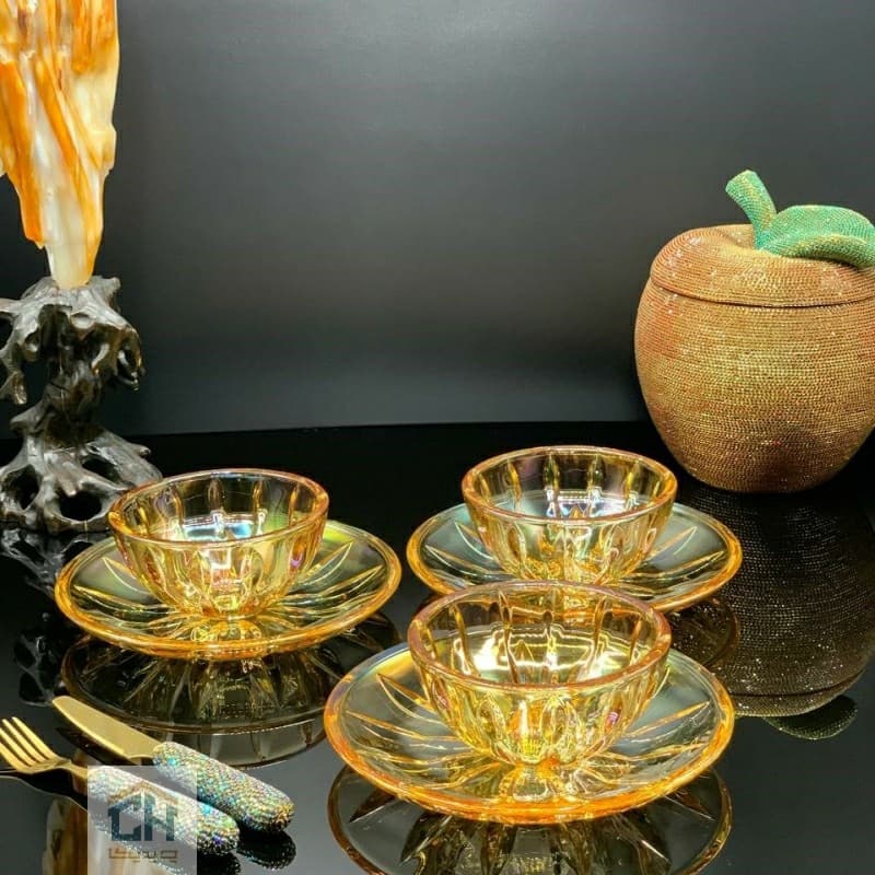 پیش دستی کریستال ست 6 تایی مدل RS-008-G — تصویر ۲