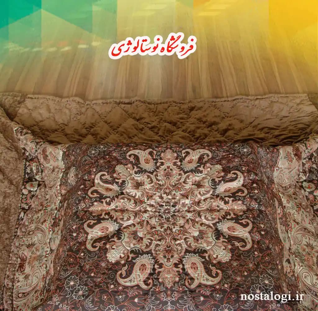 لحاف کرسی طرح شاهسوند رنگ قهوه ای — تصویر ۲