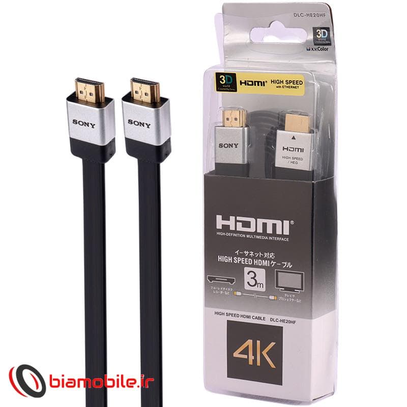کابل HDMI 4K سونی DLC-HE20HF طول 3 متر — تصویر ۲