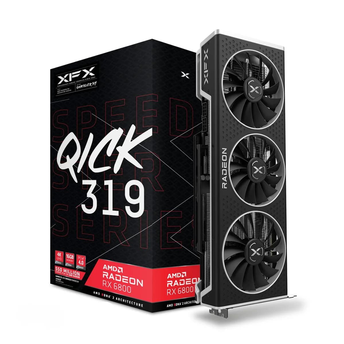 كارت گرافيک XFX RX 6800 Speedster QICK 319 16GB ( در حد نو )