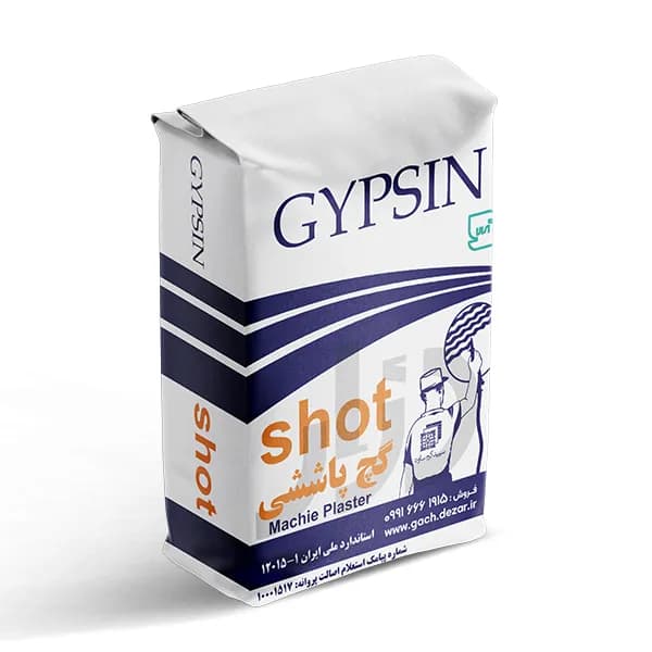 گچ پاششی شات جیپسین سپیدگچ ساوه 30 کیلویی — تصویر ۲