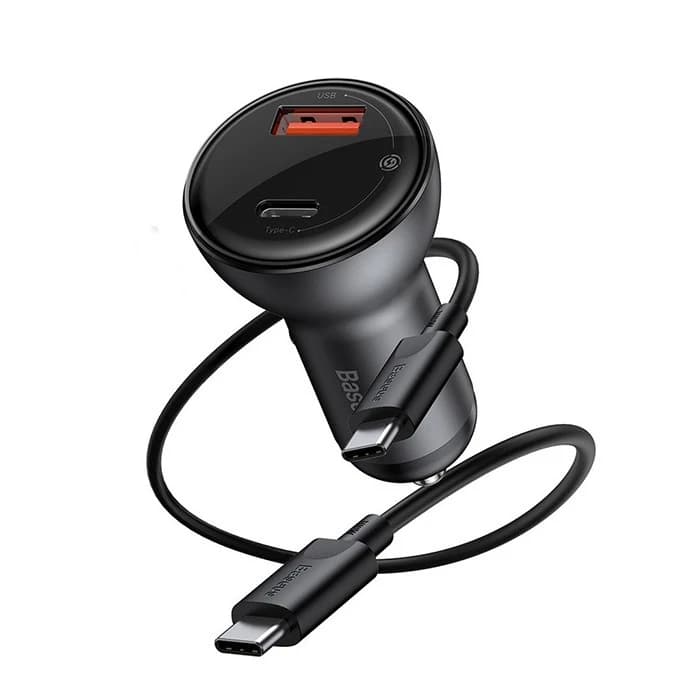 شارژر فندکی بیسوس مدل Dual Quick Charger به همراه کابل USB-C — تصویر ۷