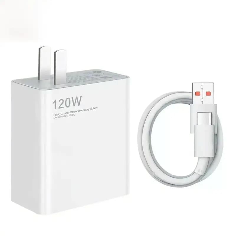 آداپتور 120 وات اورجینال شیائومی به همراه کابل تبدیل USB-C پکدار