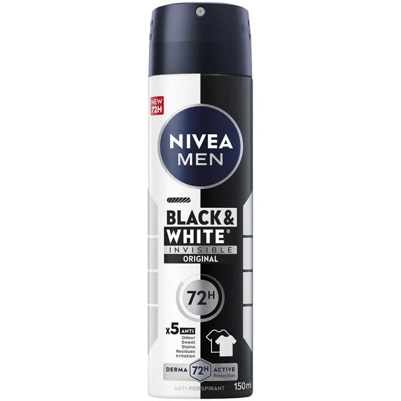 اسپری ضد تعریق مردانه نیوا BLACK WHITE ORIGINAL 150ml – آلمانی — تصویر ۵
