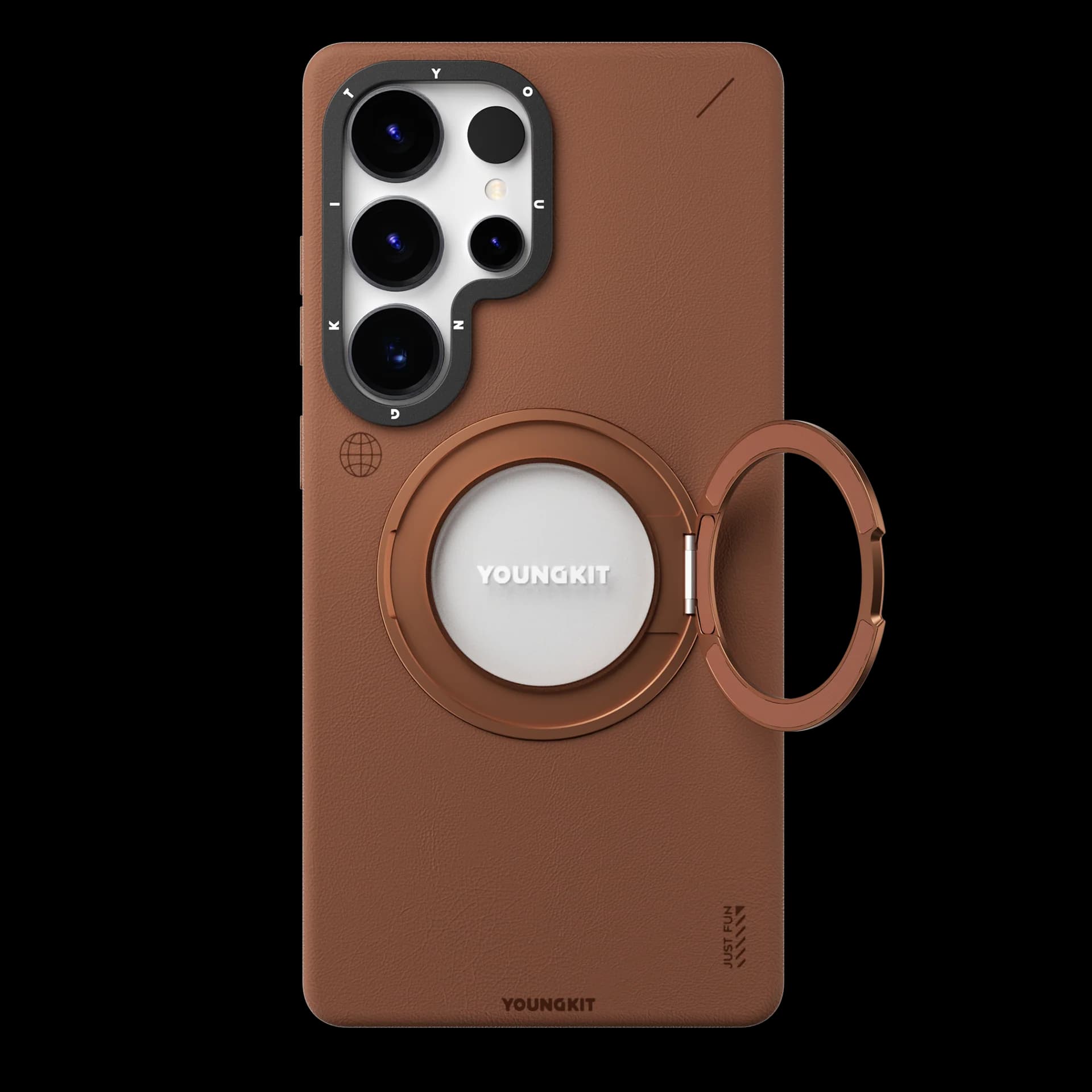 کاور یانگ کیت مدل Leather 360° Spin Magnetic Stand Case — تصویر ۲