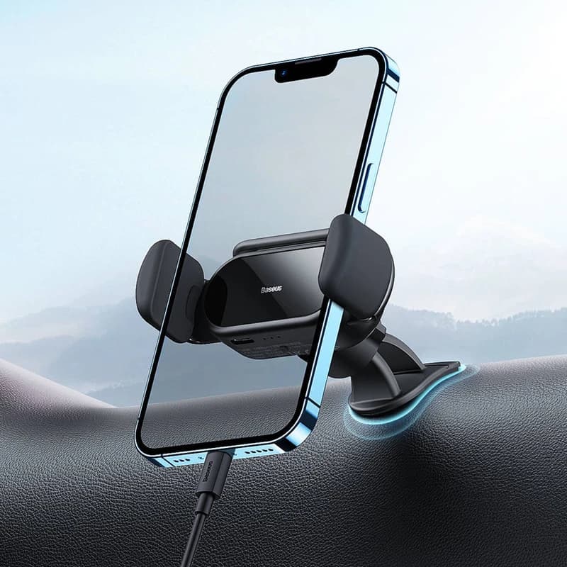 پایه نگهدارنده گوشی موبایل بیسوس مدل Solar Electric Car Mount — تصویر ۸