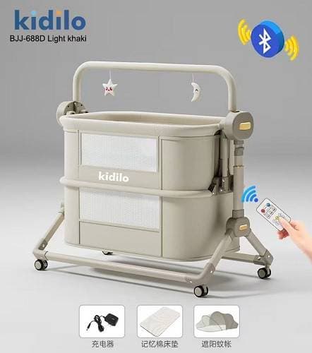 تخت کنار مادر برقی کیدیلو مدل BJJ-688D خاکی روشن — تصویر ۲
