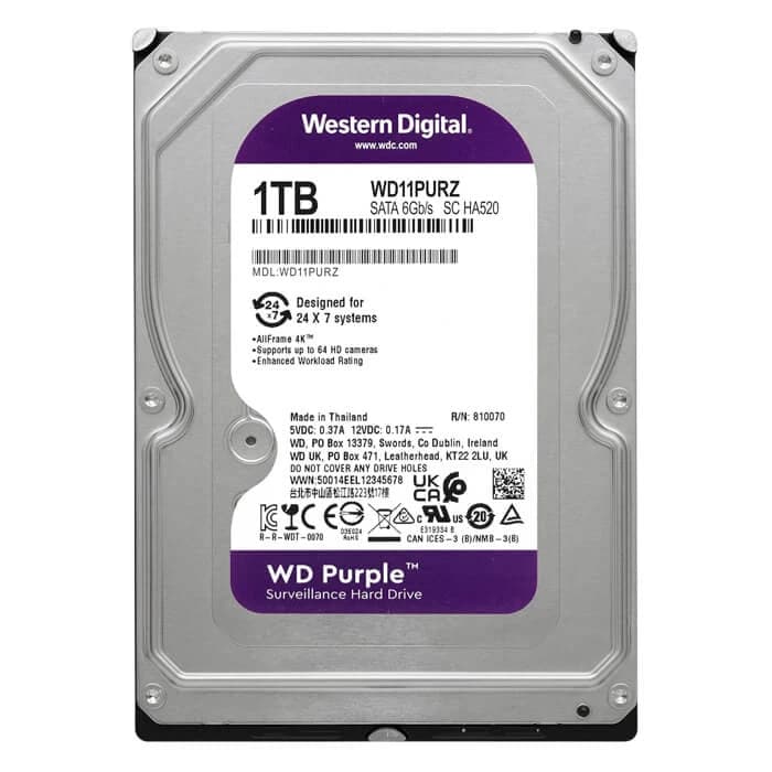 هارد دیسک اینترنال وسترن دیجیتال مدل Purple WD11PURZ — تصویر ۴