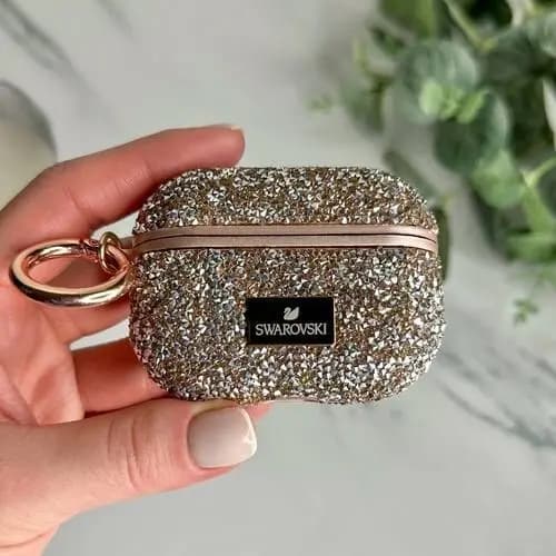 كاور ايرپاد٣ سواروسكى و كيس محافظ و كيف اپل Airpods 3 برند SWAROVSKI — تصویر ۲