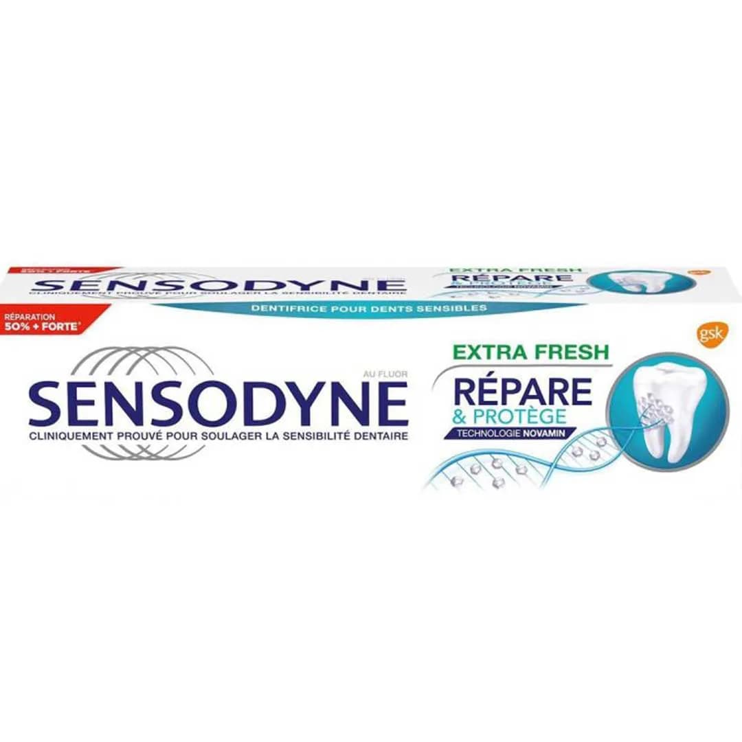 خمیردندان سنسوداین repair & protect مدل extra fresh — تصویر ۱۲