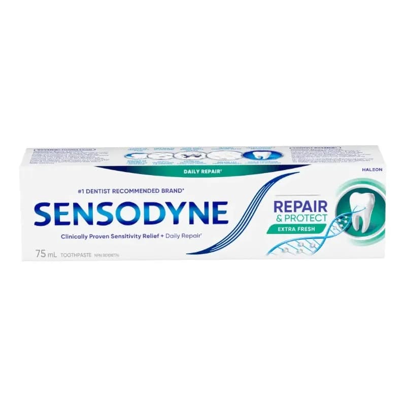 خمیردندان سنسوداین repair & protect مدل extra fresh — تصویر ۵