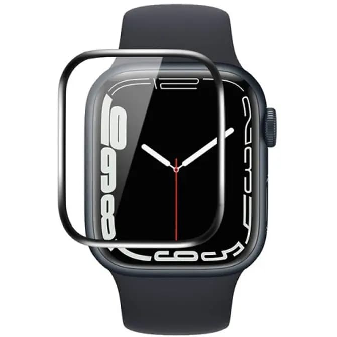 محافظ صفحه نمایش اپل واچ 41 میلی‌متری سری 7 کوتتسی Coteetci iWatch7 frame full Glue tempered glass 24002-41 — تصویر ۲