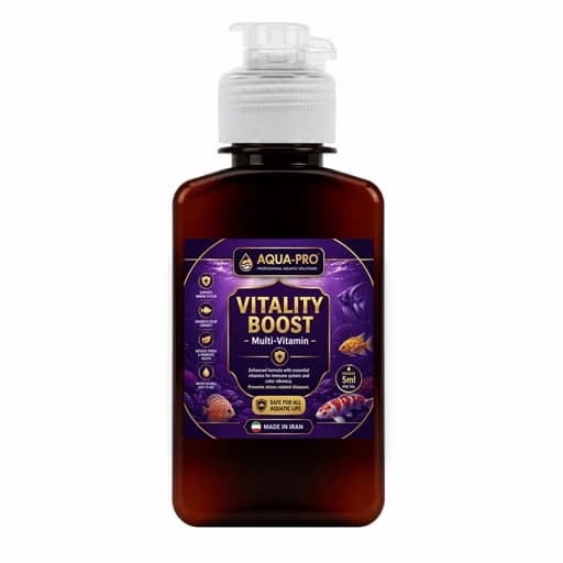 محلول مولتی ویتامین آبزیان مدل Aqua-vit حجم 125 میلی لیتر