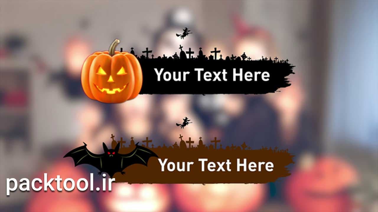 دانلود فوتیج ویدیو آلفا زیرنویس با تم هالووین Halloween Lower Third Alpha
