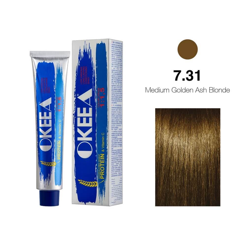 رنگ مو شماره 7.31 Medium Golden Ash Blonde