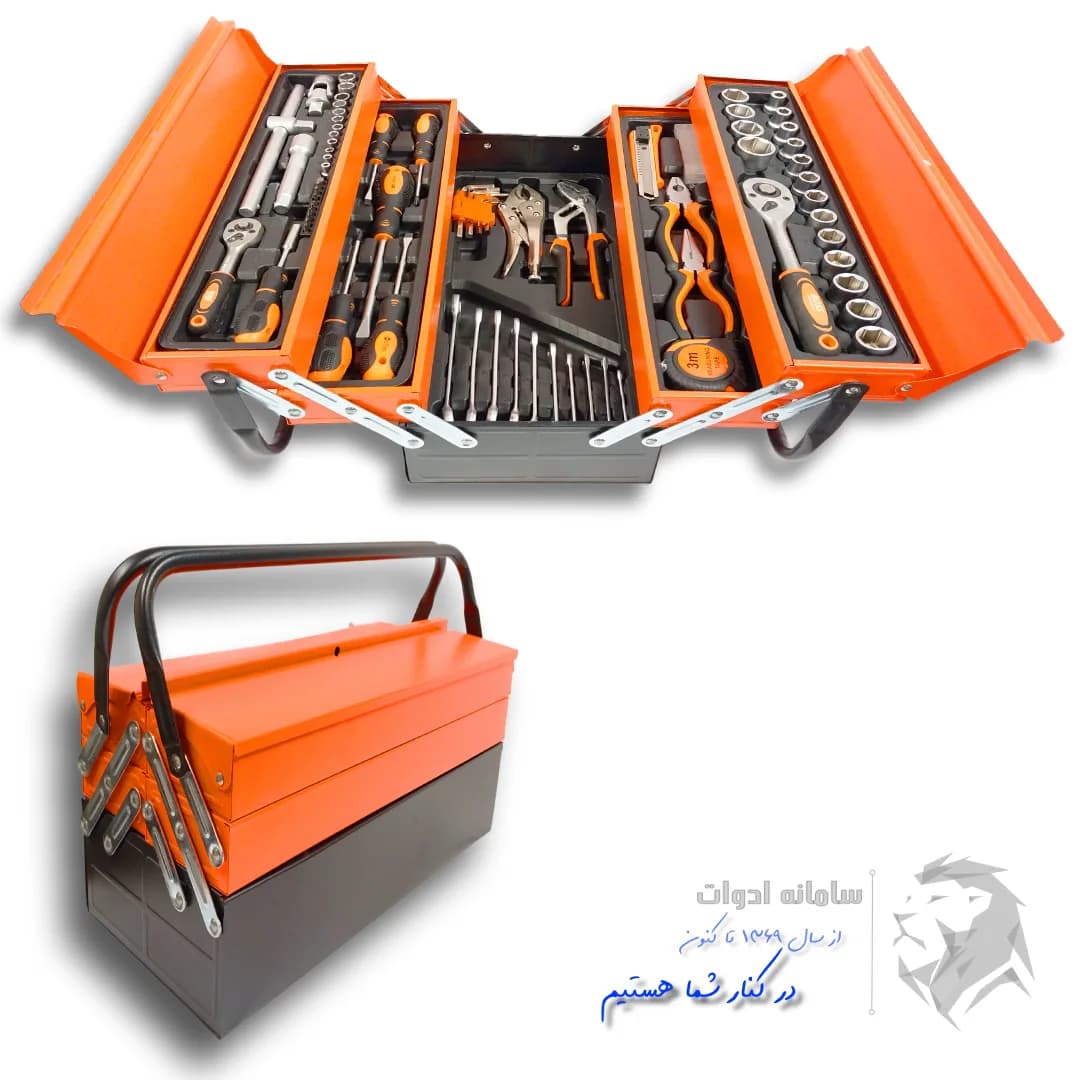 جعبه ابزار فلزی و جعبه بکس 85 پارچه صنعتی باس(اصل)مدل NEO POWER