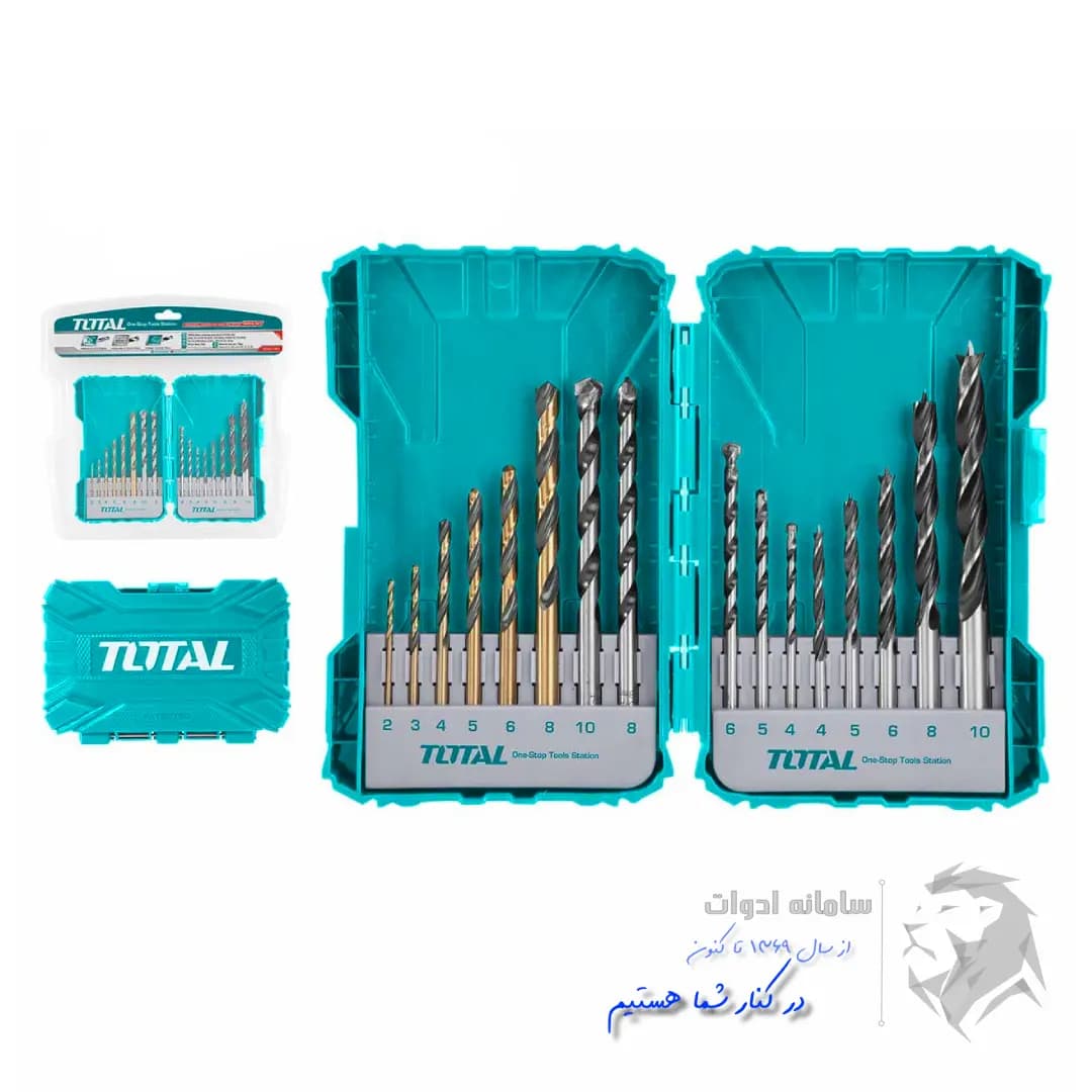 ست مته دریل 16 عددی توتال اصـل مدل TACSDL11601 — تصویر ۲