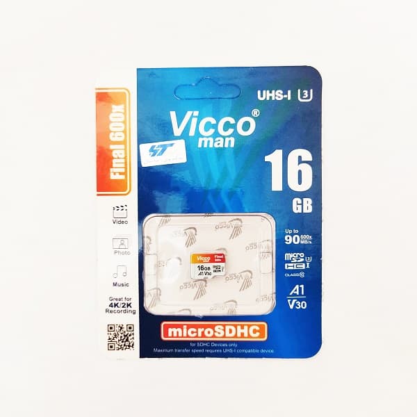 کارت حافظه microSDHC ویکومن مدل Final 600x کلاس 10 استاندارد UHS-I U3 سرعت 90MBps ظرفیت 16 گیگابایت — تصویر ۲