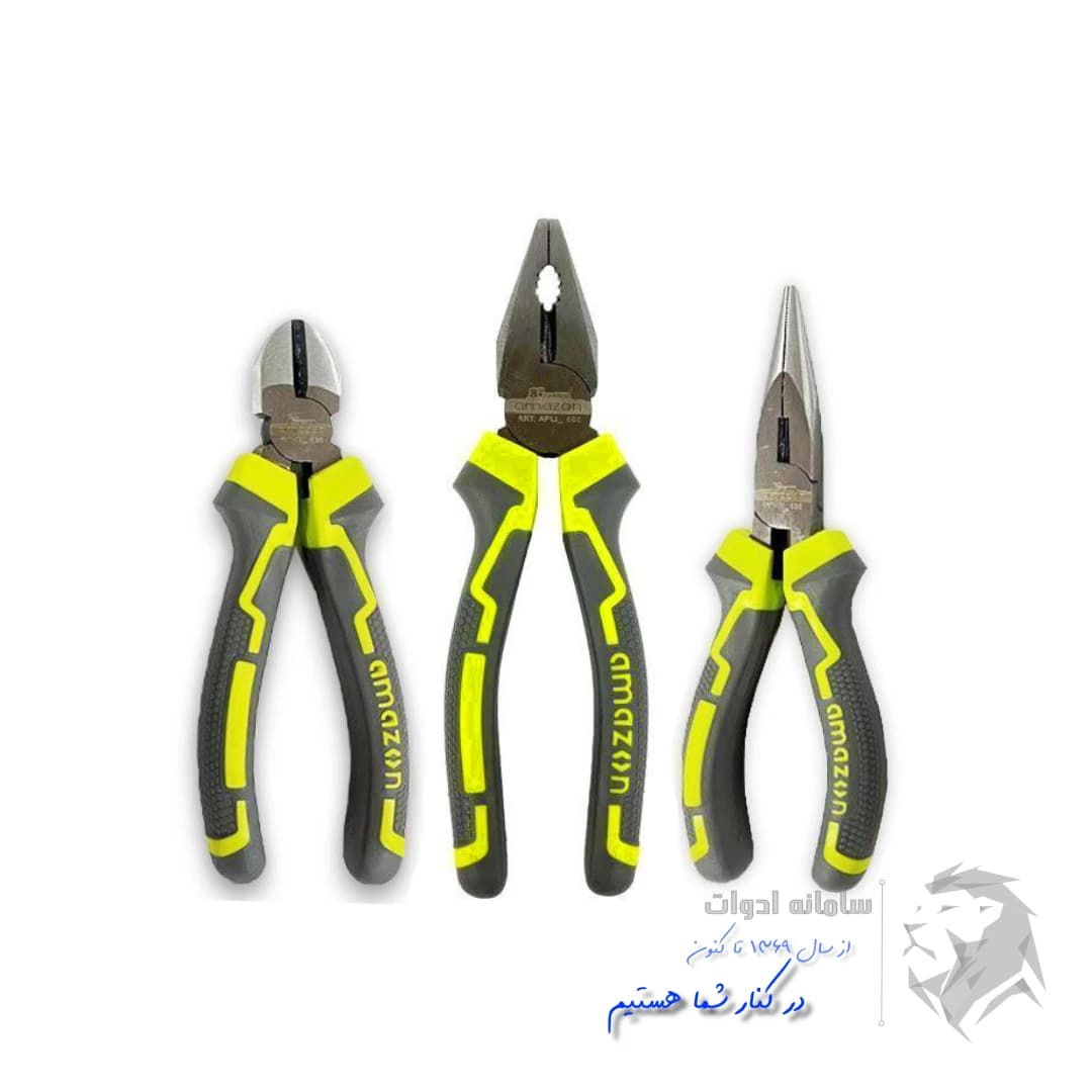 مجموعه سه عددی انبردست ، سیم چین و دمباریک آمازون مدل 686-3PC