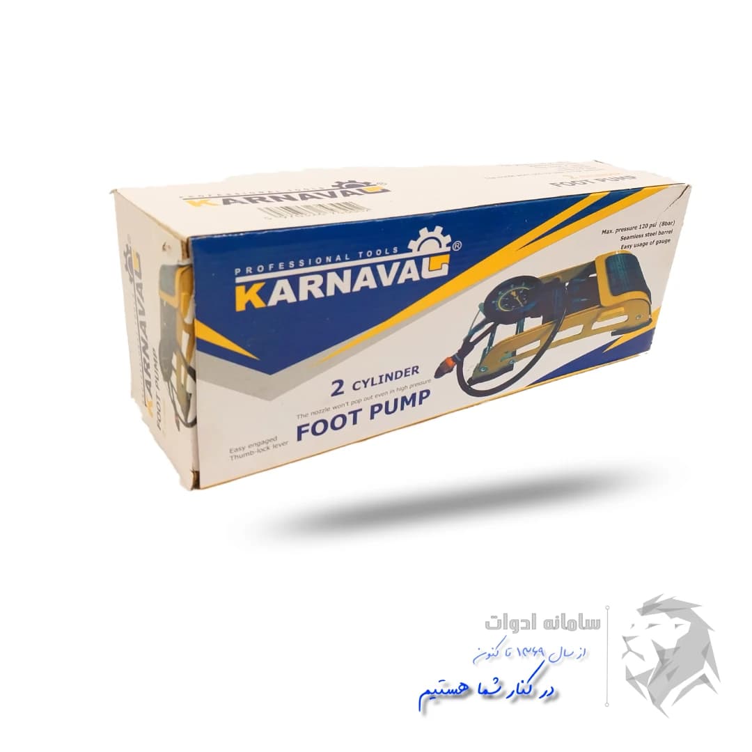 تلمبه پایی دو سیلندر گیج دار کارناوال مدل KV-1202 — تصویر ۴
