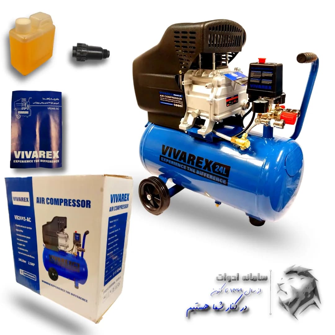 کمپرسور باد 24 لیتری روغنی موتور توربو ویوارکس مدل AC-2524 — تصویر ۹