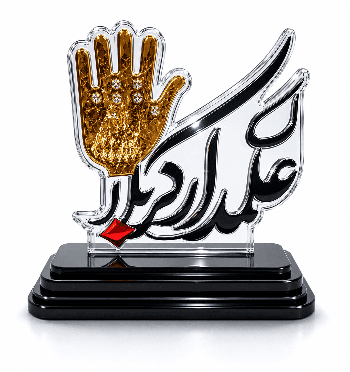 تندیس مذهبی طرح علمدار کربلا | تندیس پلکسی و مولتی استایل ویژه مناسبت‌های مذهبی — تصویر ۲