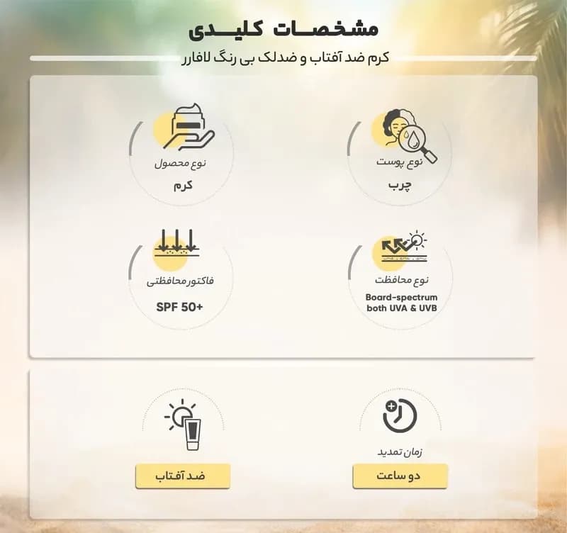کرم ضدآفتاب و ضد لک بی رنگ لافارر مدل SPF 50 مناسب پوست های چرب حجم 40 میلی لیتر — تصویر ۱۲