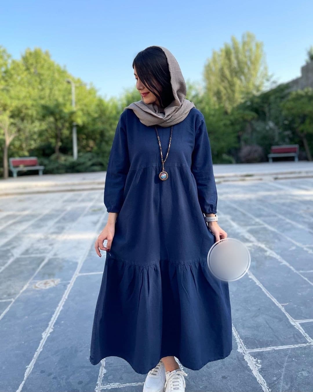 مانتو دریا سورمه ای