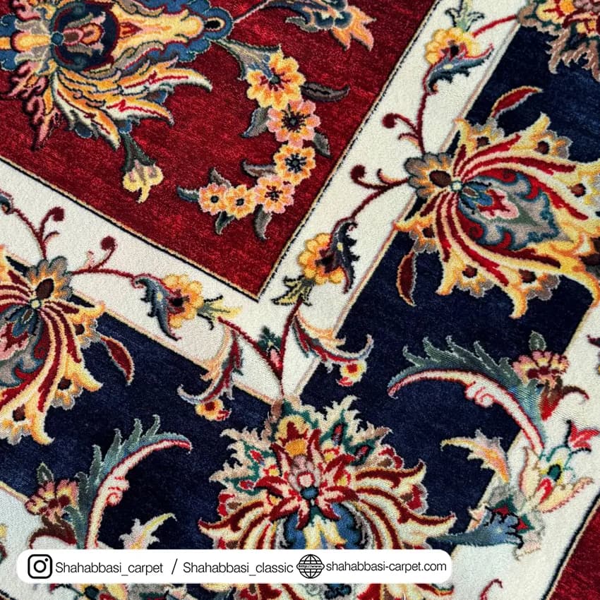 فرش سنتی کد 800214 لاکی — تصویر ۳