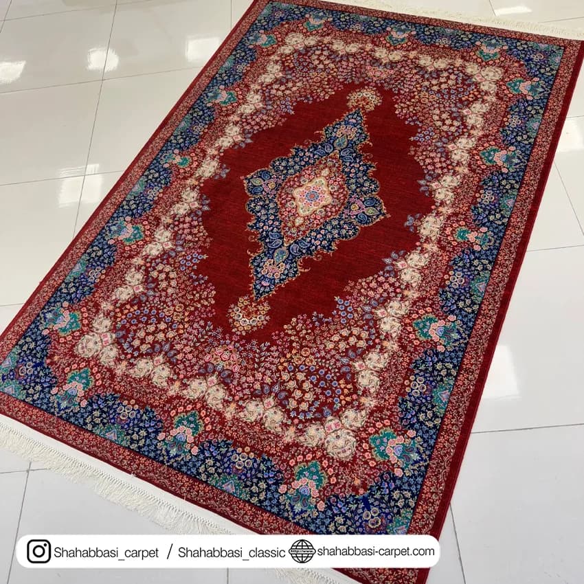 فرش ماشینی آفرینش کد 1500233 لاکی — تصویر ۶