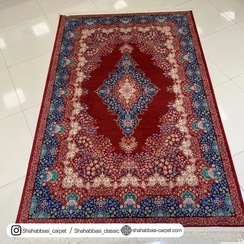 فرش ماشینی آفرینش کد 1500233 لاکی — تصویر ۸