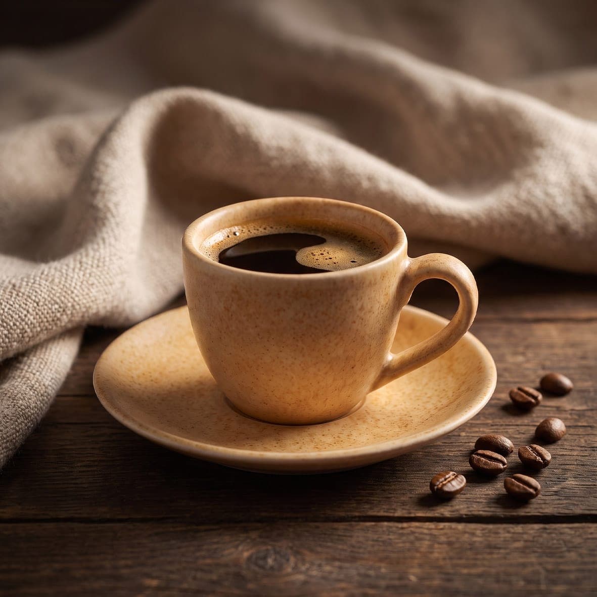 سرویس چینی قهوه خوری ۱۲ پارچه کرم ری اکتیو
