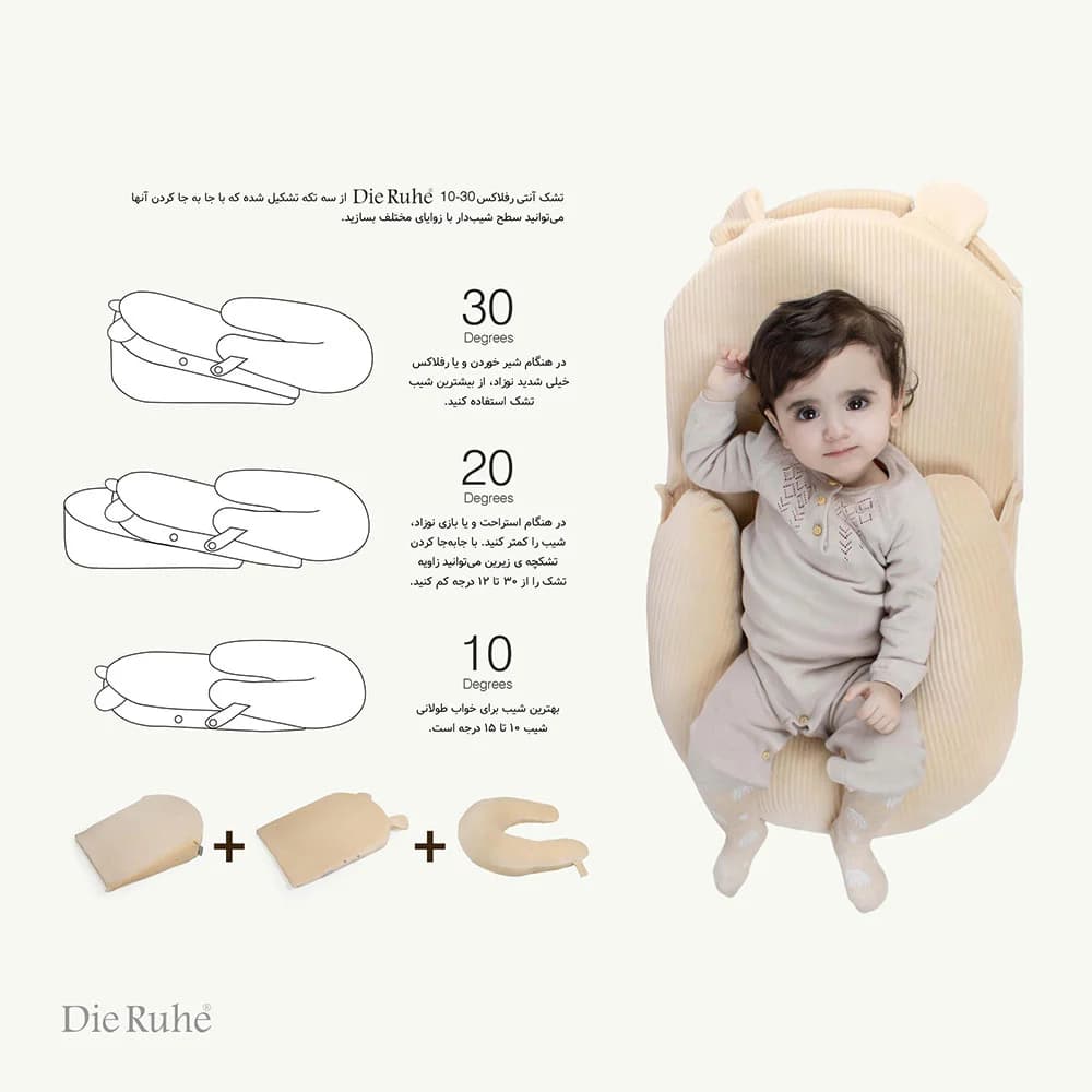 تشک آنتی رفلاکس دی روحه Die Ruhe مدل 10 تا 30 درجه — تصویر ۱۲