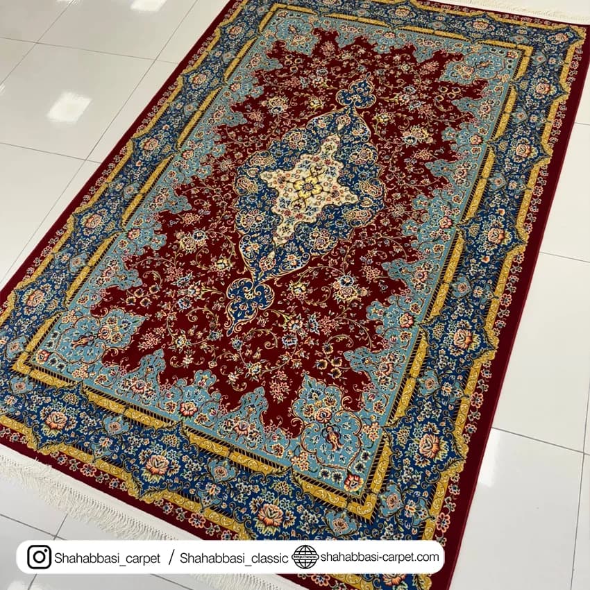 فرش ماشینی آفرینش کد 1500227 لاکی — تصویر ۴