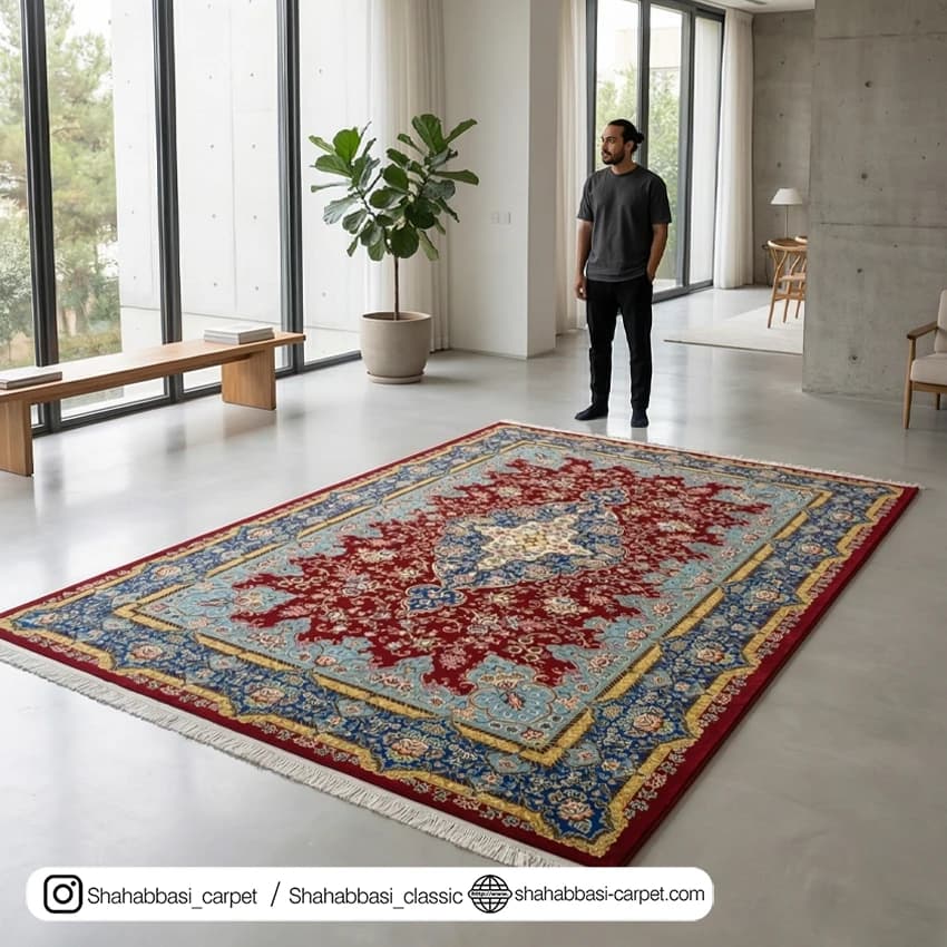 فرش ماشینی آفرینش کد 1500227 لاکی