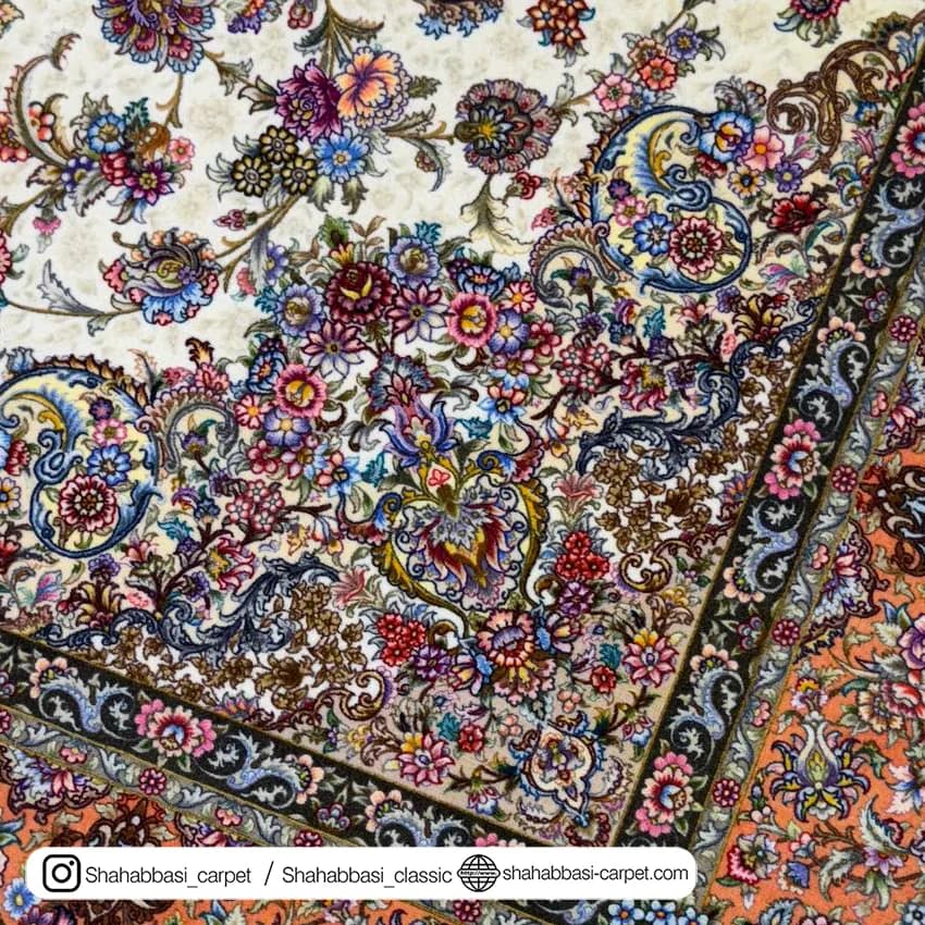 فرش ماشینی آفرینش کد 1500226 کرم — تصویر ۷