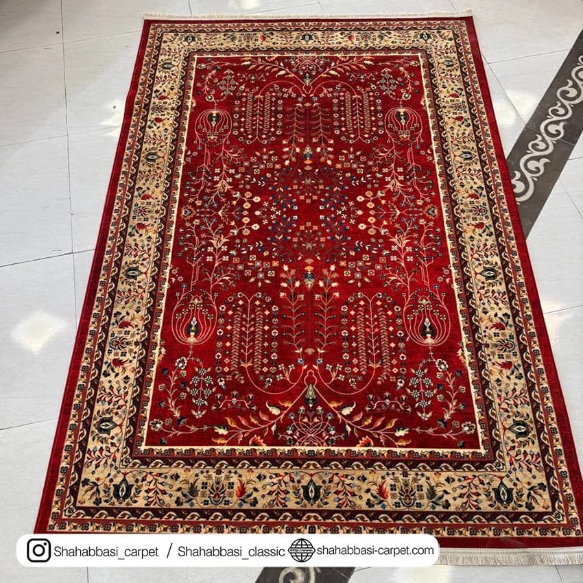 فرش سنتی کد 800209 لاکی — تصویر ۸