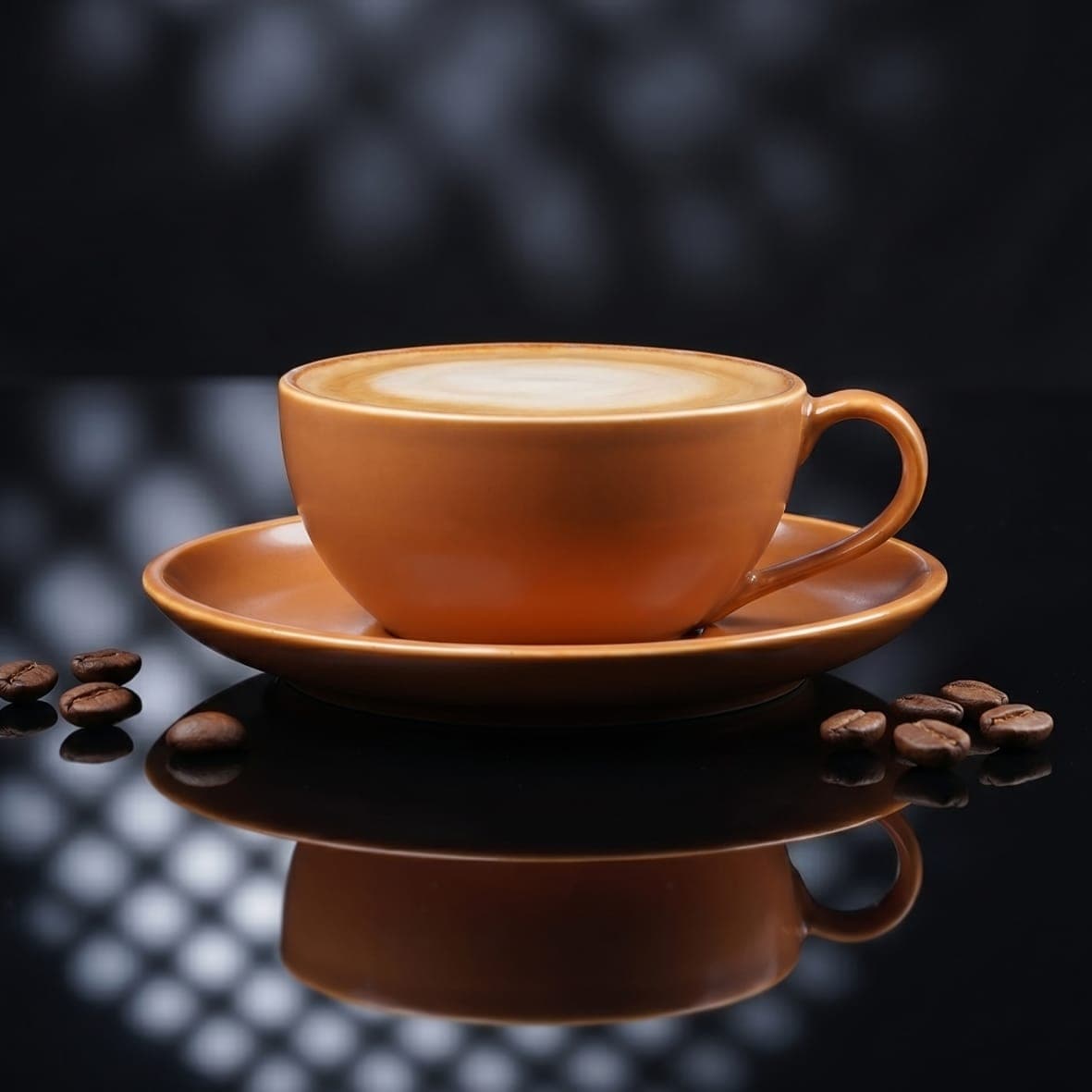 سرویس چینی کاپوچینو خوری 4 پارچه قهوه ای