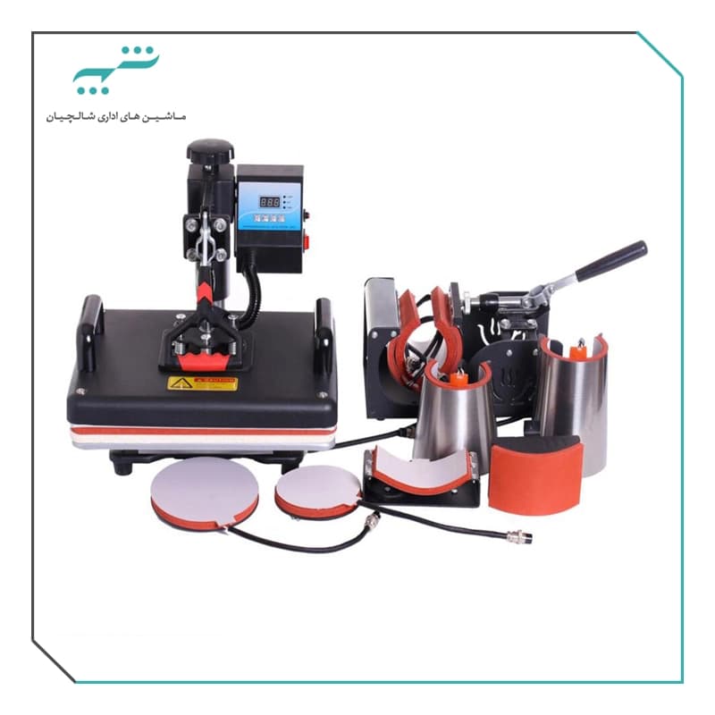 دستگاه سابلیمیشن 8 کاره QTECH همراه صفحه تخت کشویی