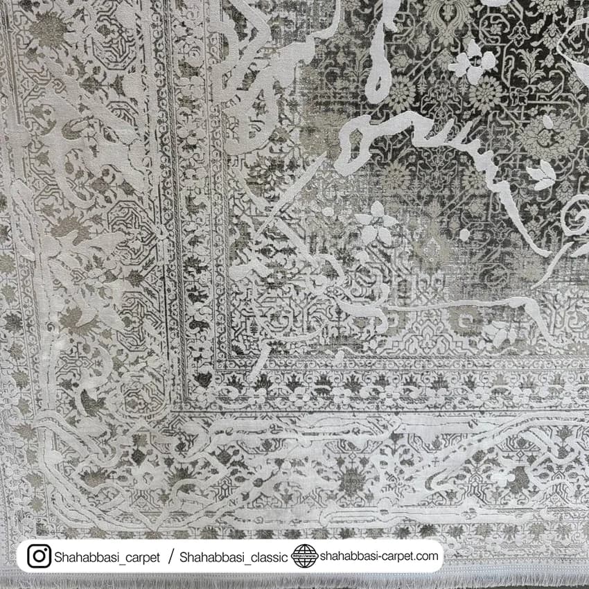 فرش دیبا کد 1500126 نقره ای — تصویر ۳