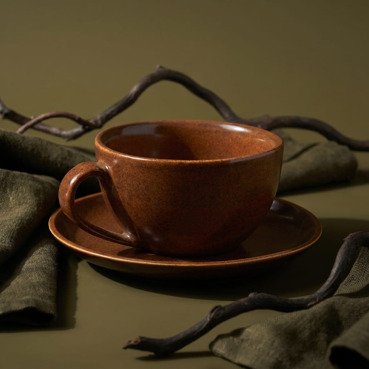 سرویس چینی لته خوری 12 پارچه قهوه ای پوینت کالر — تصویر ۵