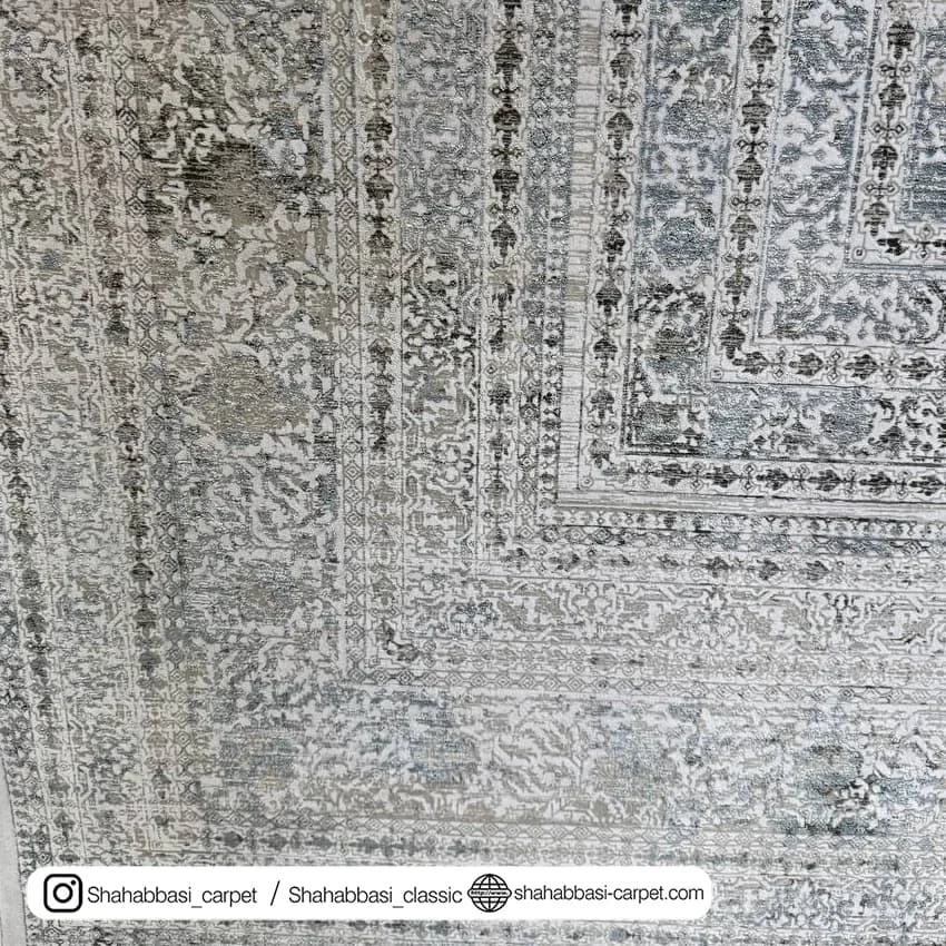 فرش دیبا کد 1500123 نقره ای — تصویر ۳
