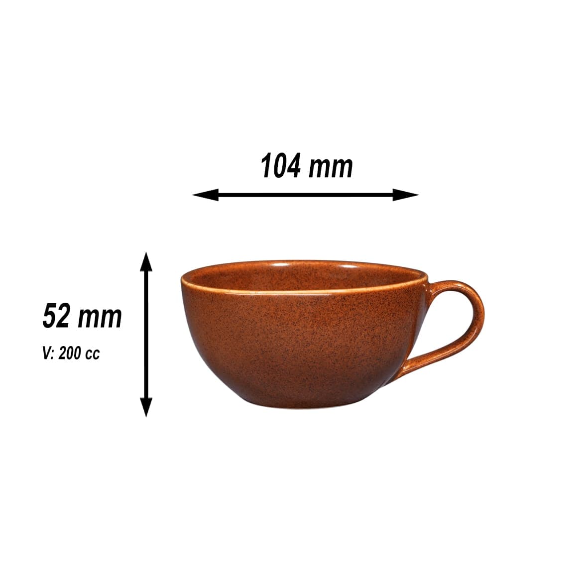 سرویس چینی کاپوچینو خوری 12 پارچه قهوه‌ای پوینت کالر — تصویر ۶