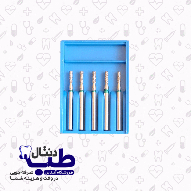 فرزالماسی فیشورکوتاه دندانپزشکی(بسته 5عددی) _012_کدIQDENT_835G